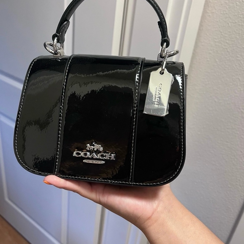Coach Lysa Top Handle Mini Bag with crossbody strap included